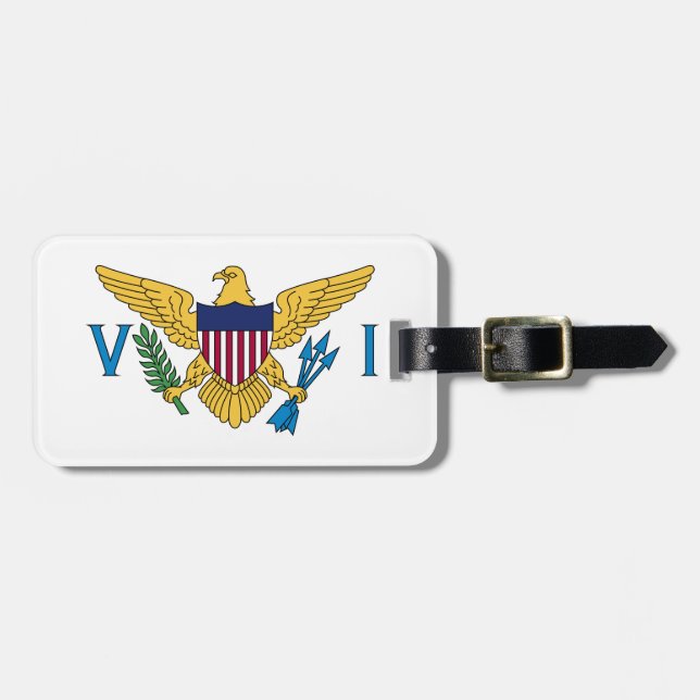 Étiquette À Bagage Flag of US Virgin Islands (Devant horizontal)