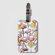 Flamant rose rose et coucher de soleil | Tango tro
