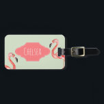 Étiquette À Bagage Flamant rose rose tropical Nom de la jungle Enfant<br><div class="desc">Ce superbe bagage tropical pour enfants présente une superbe aquarelle rose flamingo et une feuille de jungle avec de l'espace pour ajouter le nom de votre fille, une adresse email et un numéro de téléphone ! L'accessoire tropical parfait pour tout bébé, tout petit, enfant ou adolescent en voyage cet été...</div>