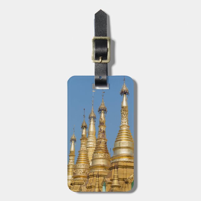 Étiquette À Bagage Flèches de la pagode Shwedagon (Devant Vertical)