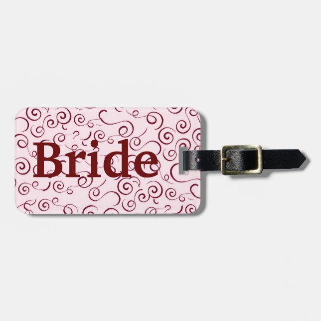 Étiquette À Bagage Flèches roses (Devant horizontal)