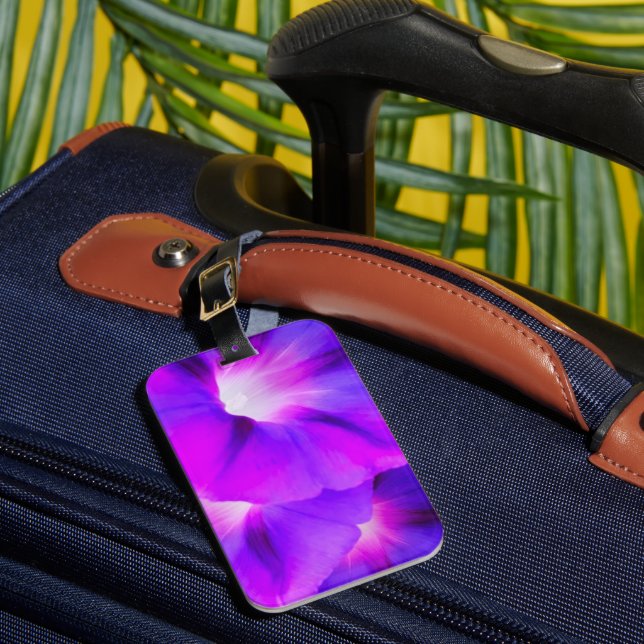 Étiquette À Bagage Fleur blanche violette  (Insitu Rectoal 1)