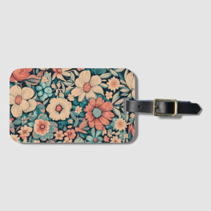 Étiquette À Bagage Fleur bohème