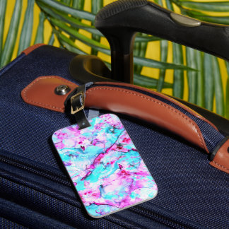 Étiquette À Bagage Fleur brisée Un design lumineux coloré