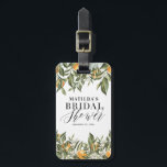 Étiquette À Bagage Fleur d'agrumes rustiques floraison botanique mode<br><div class="desc">Les agrumes rustiques fleurissent botanique floral moderne chic douche nuptiale design.</div>