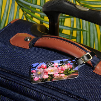 Étiquette À Bagage Fleur de crabe printanière fleurs personnalisées