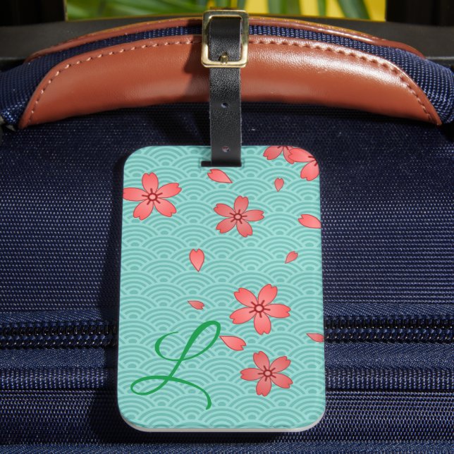Étiquette À Bagage Fleur de fleurs de cerisier rose (Insitu Rectoal 2)