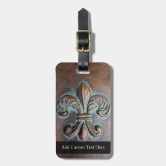 Étiquette À Bagage Fleur De Lis À vintage Écran