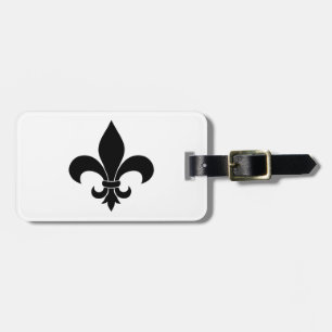 Étiquette À Bagage Fleur de lis Motif Classic