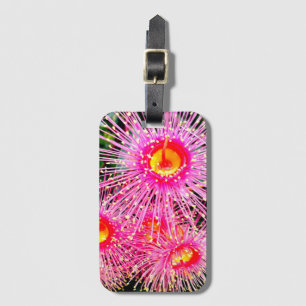 Étiquette À Bagage Fleur de noix de gomme rose vif