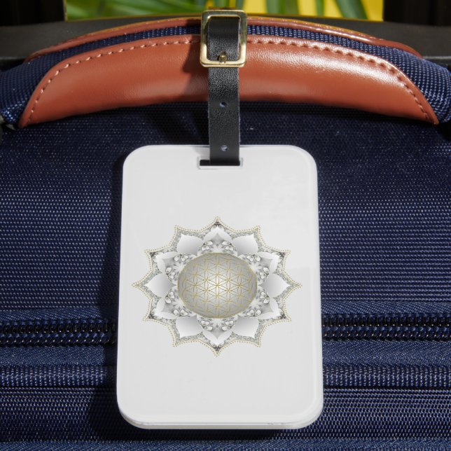 Étiquette À Bagage Fleur De Vie - Blossoms Mandala 1 (Insitu Rectoal 2)