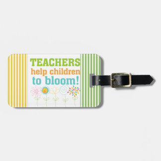 Étiquette À Bagage Fleur d'enfants d'aide de professeurs