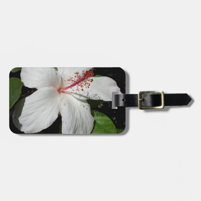 Étiquette À Bagage Fleur d'Hibiscus d'Hawaii (Devant horizontal)