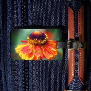 Étiquette À Bagage Fleur Dreamy Zinnia personnalisée