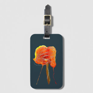 Étiquette À Bagage Fleur florale gribouillante Abstraite art moderne