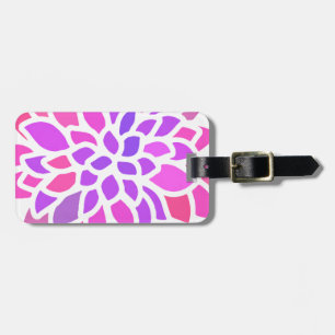 Étiquette À Bagage Fleur Hippie rose Rétro Moderne