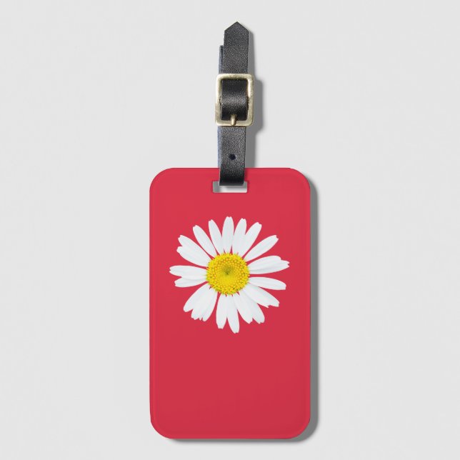 Étiquette À Bagage Fleur marguerite (Devant Vertical)