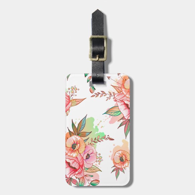 Étiquette À Bagage fleur printanière (Devant Vertical)