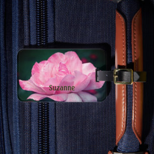 Étiquette À Bagage Fleur rose céleste personnalisée