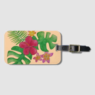 Étiquette À Bagage Fleur tropicale