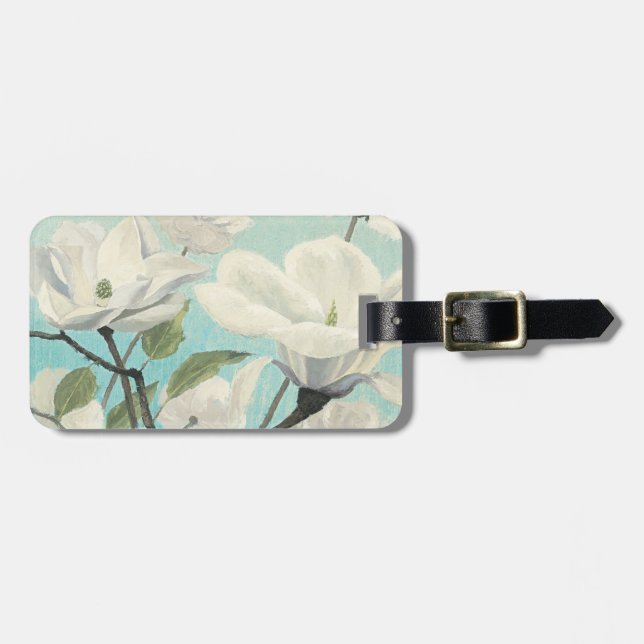 Étiquette À Bagage Fleurs blanches des sud (Devant horizontal)