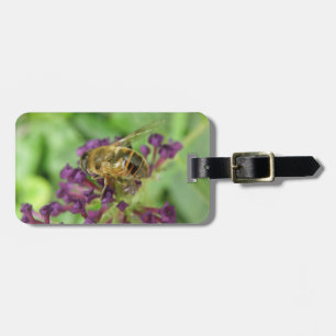 Étiquette À Bagage Fleurs d'abeilles et de violet personnalisées