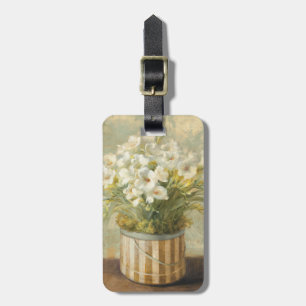 Étiquette À Bagage Fleurs dans une boîte de casquette