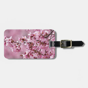 Étiquette À Bagage Fleurs de Cerisier Sakura Pastel Rose Calques