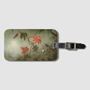 Étiquette À Bagage Fleurs de la passion et colibris par Martin J Head