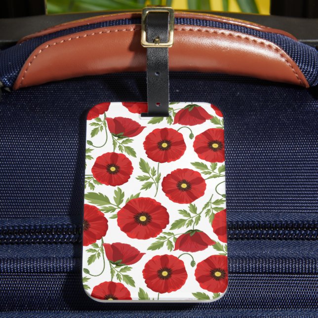 Étiquette À Bagage Fleurs d'été joyeuses floraison de pavot (Insitu Rectoal 2)