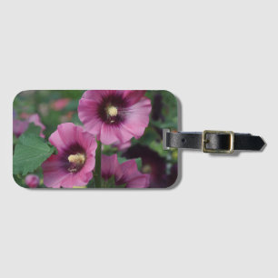 Étiquette À Bagage Fleurs d'hibiscus pourpres