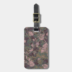 Étiquette À Bagage Fleurs, feuilles, et camouflage