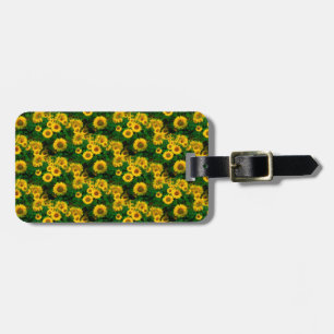 Étiquette À Bagage fleurs jaunes