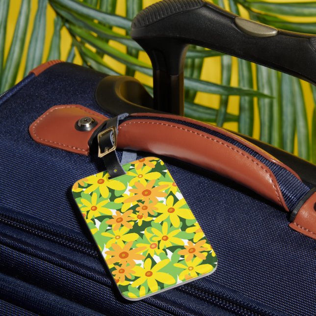 Étiquette À Bagage fleurs jaunes (Insitu Rectoal 1)