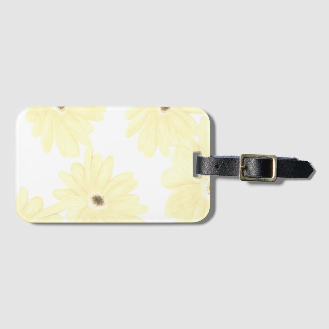 Étiquette À Bagage Fleurs Jaunes Le Matin Tranquilles (Devant Horizontal)