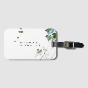 Étiquette À Bagage Fleurs Moderne Nom Propre Professionnel