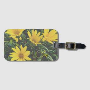 Étiquette À Bagage Fleurs sauvages Trésor jaune