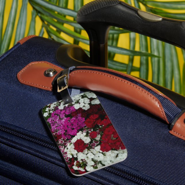 Étiquette À Bagage Floral Dianthus blanc, rose et rouge (Insitu Rectoal 1)