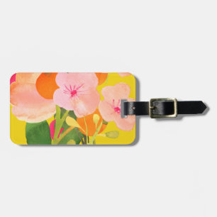 Étiquette À Bagage Floral doux