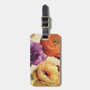 Étiquette À Bagage Floral en pleine floraison