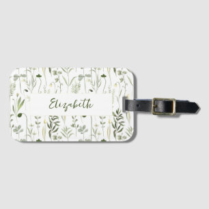 Étiquette À Bagage Floral personnalisé
