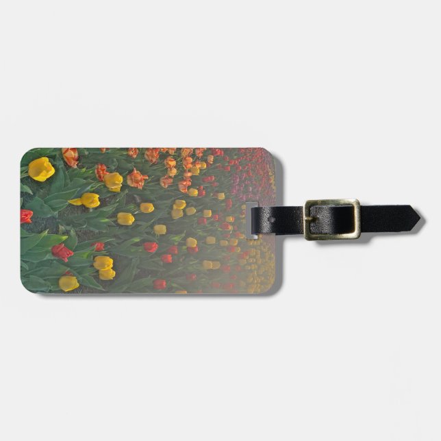 Étiquette À Bagage Floral Tulip Luggage Tag (Devant horizontal)