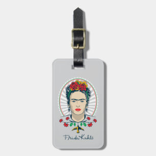 Étiquette À Bagage Floral vintage de Frida Kahlo
