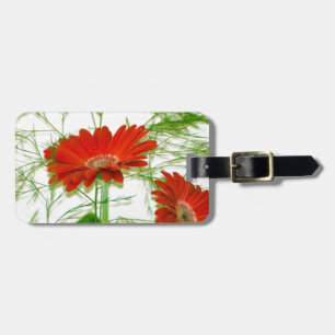 Étiquette À Bagage Flore rouge