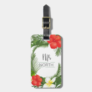 Étiquette À Bagage Flore tropicale M. Groom ID475