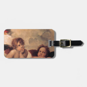 Étiquette À Bagage foi ange Raphael vintage vieille peinture bénédict