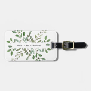 Étiquette À Bagage Foliage minimaliste