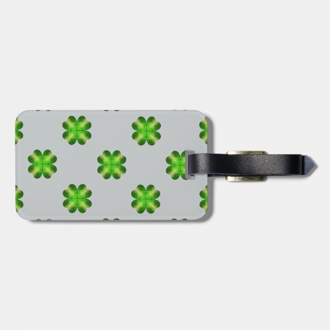 Étiquette À Bagage Fond de trèfle de la Saint-Patrick (Dos horizontal)
