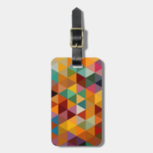 Étiquette À Bagage Fond vintage de motif de triangles