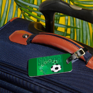 Étiquette À Bagage Football Afrique Gras Vert Football